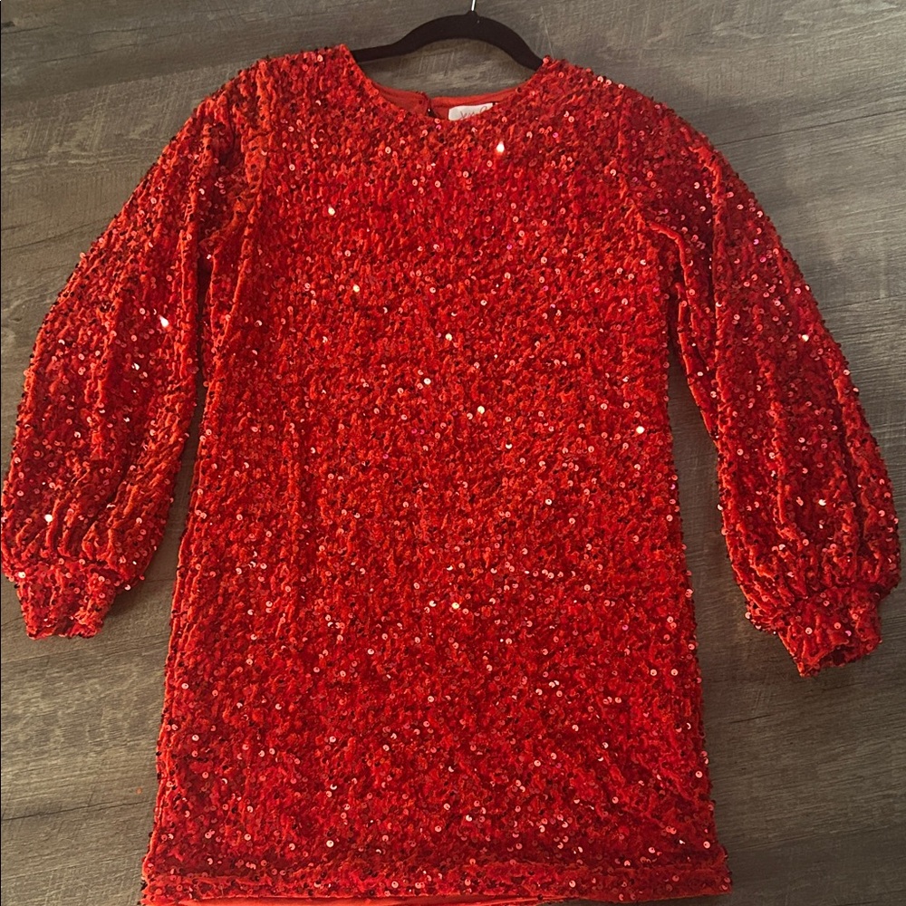 Red Sequin Mini Dress - Women's Party Dress